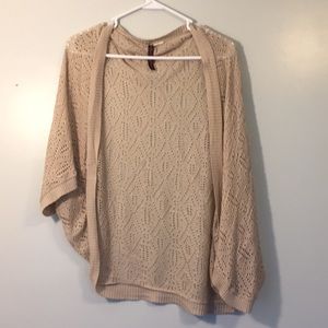 tan cardigan